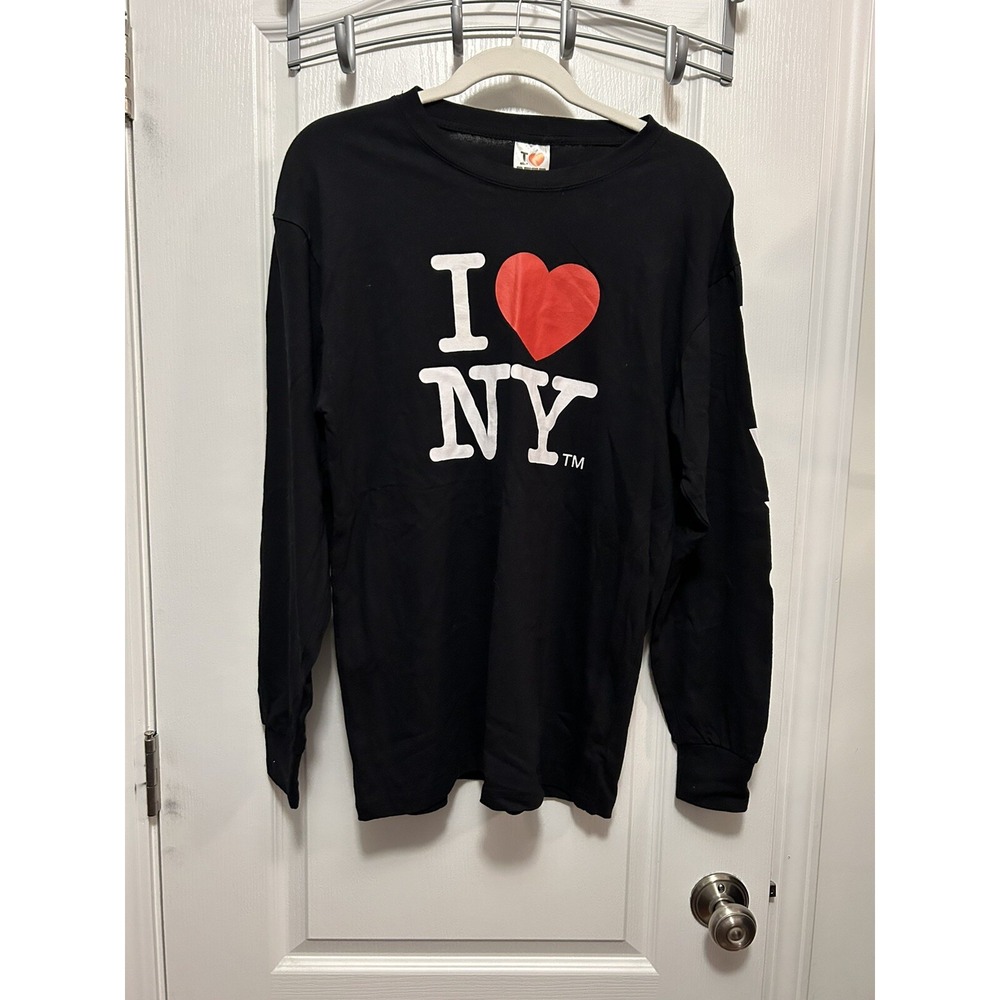 I Love NY Shirt Mens M Black Long Sleeve T-Shirt Official Licensed‎ NYC Tee NWT